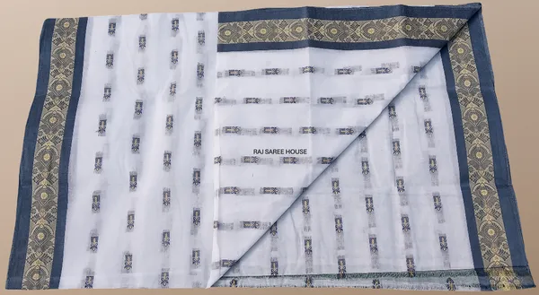 White-Gray__Bengali_100%_Pure_Cotton_Saree_-_Handloom_Saree_Daily_Wear_Tant_Saree_without_Blouse_For_Women