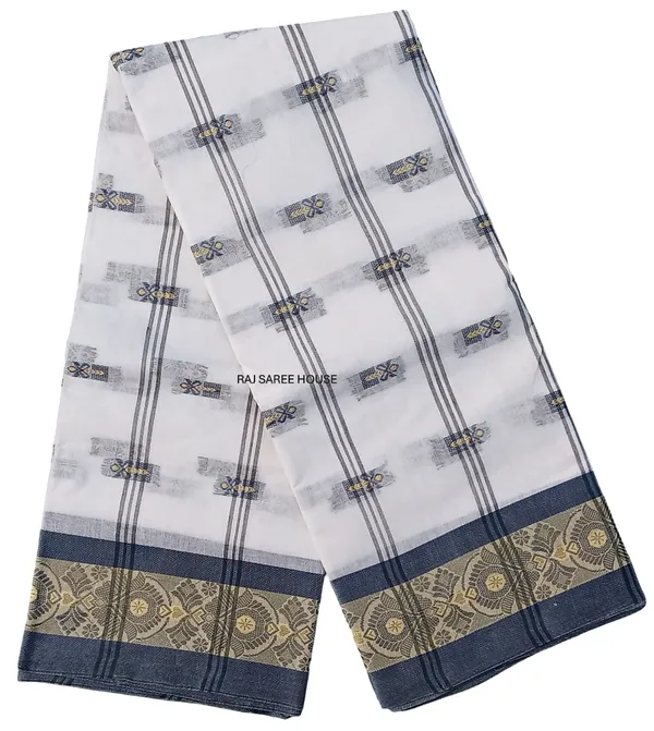 White-Gray__Bengali_100%_Pure_Cotton_Saree_-_Handloom_Saree_Daily_Wear_Tant_Saree_without_Blouse_For_Women