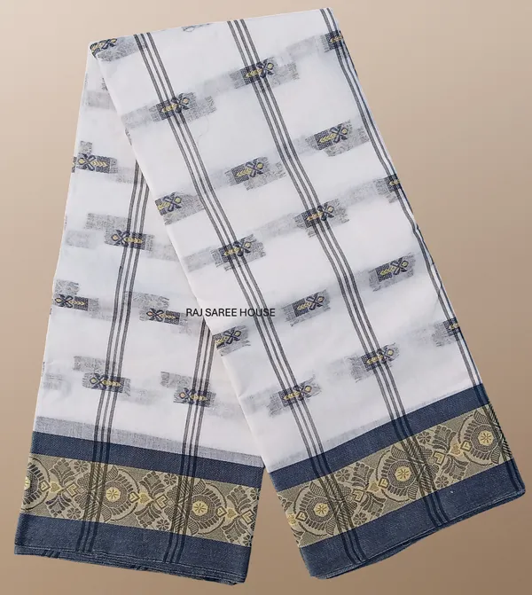 White-Gray__Bengali_100%_Pure_Cotton_Saree_-_Handloom_Saree_Daily_Wear_Tant_Saree_without_Blouse_For_Women