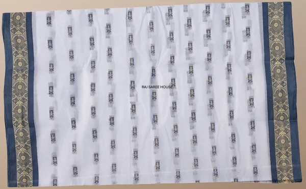 White-Gray__Bengali_100%_Pure_Cotton_Saree_-_Handloom_Saree_Daily_Wear_Tant_Saree_without_Blouse_For_Women