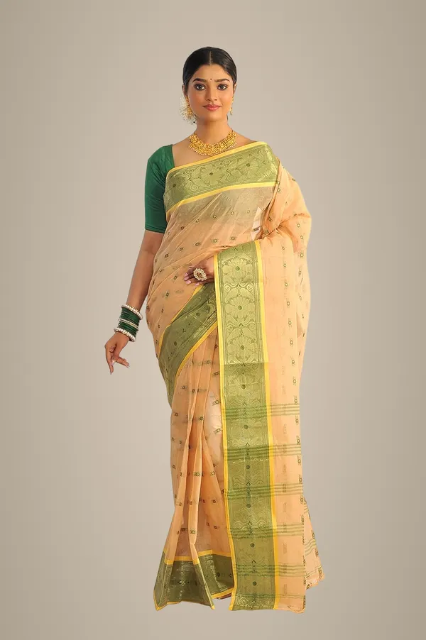 Traditional_Pure_Cotton_Bengal_Handloom_Tant_Saree_Without_Blouse_Piece_For_Women