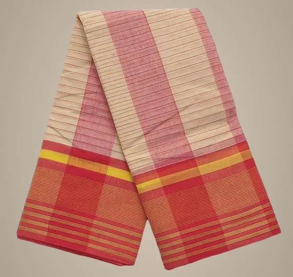 Pure_Cotton_Plain_Light_Weight_Churi_Par_Saree_For_Women