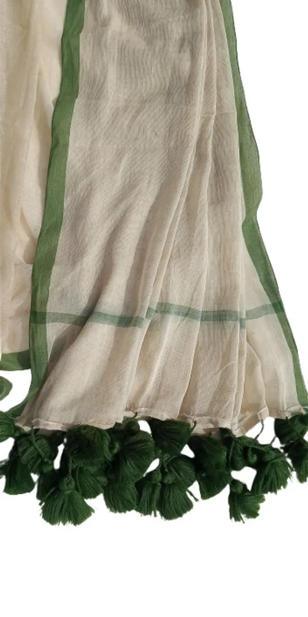 English_Colour_with__Light_Green_Edge_Bengali_Mol_Soft_100%_Pure_Cotton__Saree_-_Handloom_Saree_Daily_Wear_Tant_Saree_without_Blouse_For_Women00