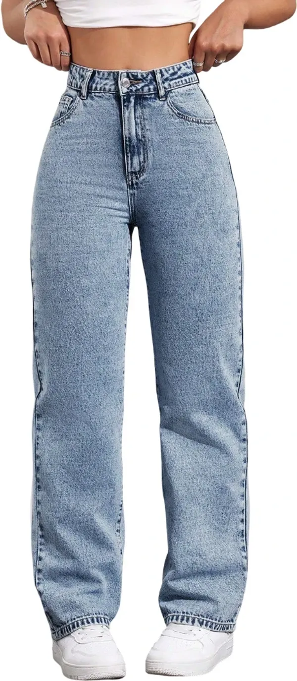Black_High_Rise_Denim_Blend_Jeans_For_Women