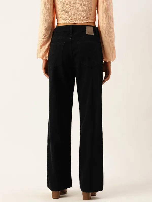 Black_High_Rise_Denim_Blend_Jeans_For_Women