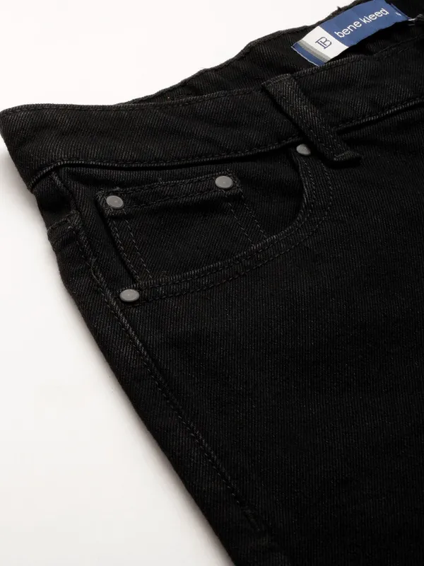 Black_High_Rise_Denim_Blend_Jeans_For_Women