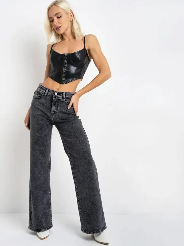 Black_High_Rise_Denim_Blend_Jeans_For_Women