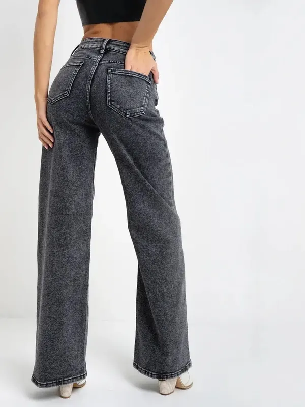Black_High_Rise_Denim_Blend_Jeans_For_Women