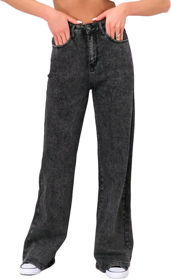 Dark_Grey_High_Rise_Denim_Blend_Jeans_For_Women