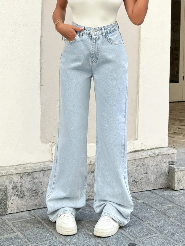 Light_Blue_High_Rise_Denim_Blend_Jeans_For_Women