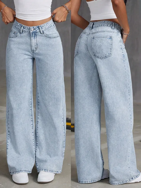 Light_Blue_High_Rise_Denim_Blend_Jeans_For_Women