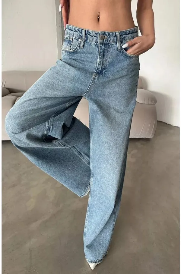 Light_Blue_High_Rise_Denim_Blend_Jeans_For_Women