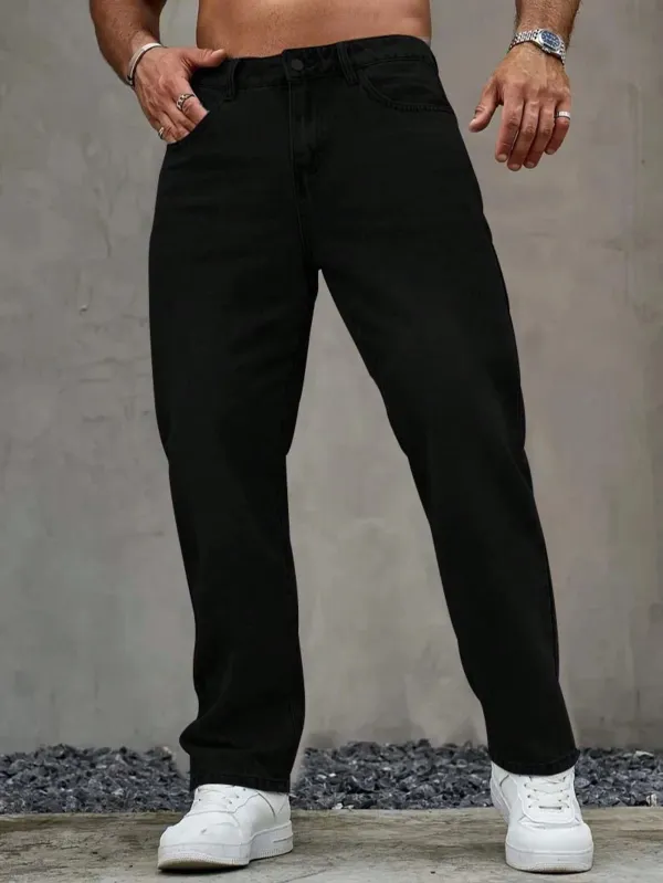 Black_High_Rise_Denim_Jeans_For_Men