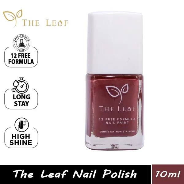 THE_LEAF_DARK_CARAMEL||_NON_TOXIC_NAIL_POLISH_||_Long_Stay_Gel_Effect_||__10ML