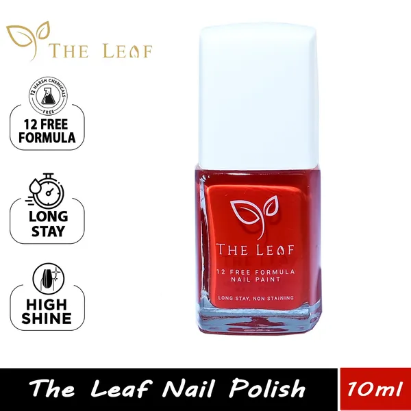 THE_LEAF_LILLY_RED||_NON_TOXIC_NAIL_POLISH_||_Long_Stay_Gel_Effect_||__10ML