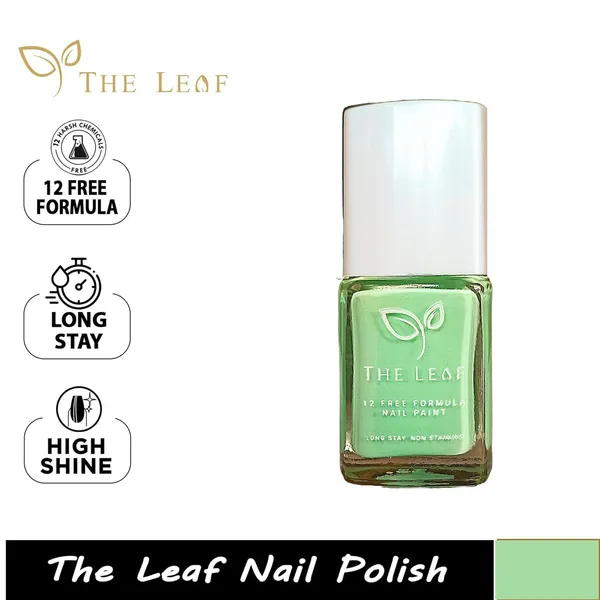 THE_LEAF_MINT_GREEN_||_NON_TOXIC_NAIL_POLISH_||_Long_Stay_Gel_Effect_||__10ML