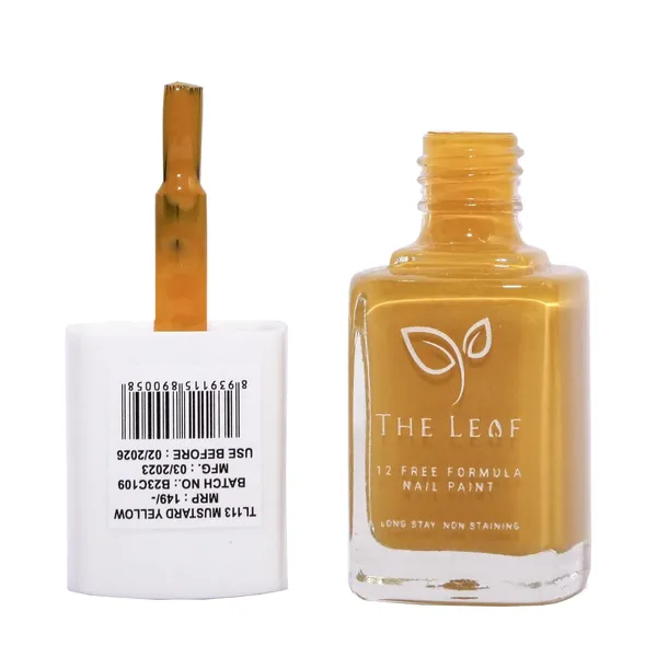 THE_LEAF_MUSTARD_YELLOW_||_NON_TOXIC_NAIL_POLISH_||_Long_Stay_Gel_Effect_||__10ML