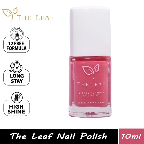 THE_LEAF_CORAL_PINK||_NON_TOXIC_NAIL_POLISH_||_Long_Stay_Gel_Effect_||__10ML