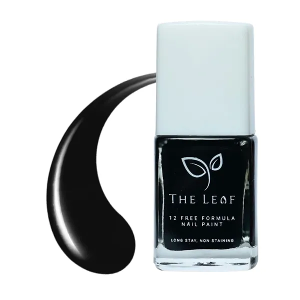 THE_LEAF_CARBON_BLACK_||_NON_TOXIC_NAIL_POLISH_||_Long_Stay_Gel_Effect_||__10ML