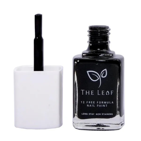 THE_LEAF_CARBON_BLACK_||_NON_TOXIC_NAIL_POLISH_||_Long_Stay_Gel_Effect_||__10ML