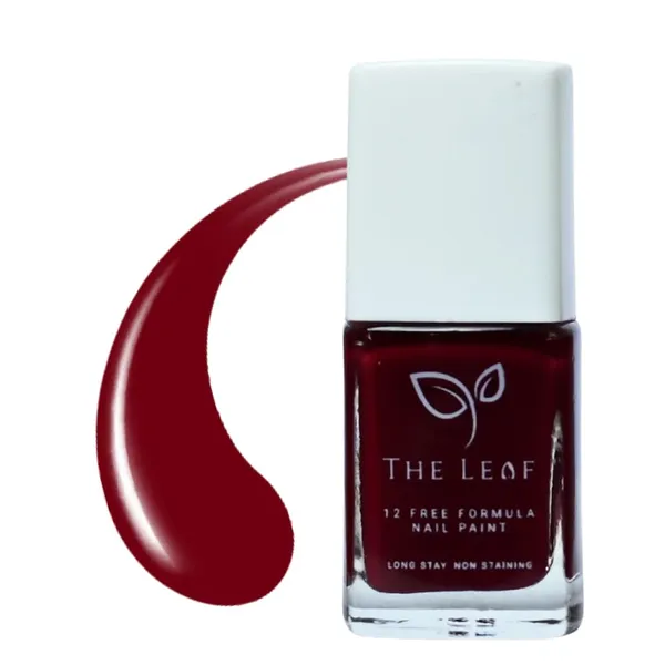 THE_LEAF_DARK_WINE||_NON_TOXIC_NAIL_POLISH_||_Long_Stay_Gel_Effect_||__10ML