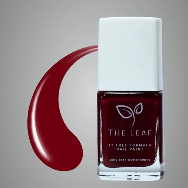THE_LEAF_DARK_WINE||_NON_TOXIC_NAIL_POLISH_||_Long_Stay_Gel_Effect_||__10ML