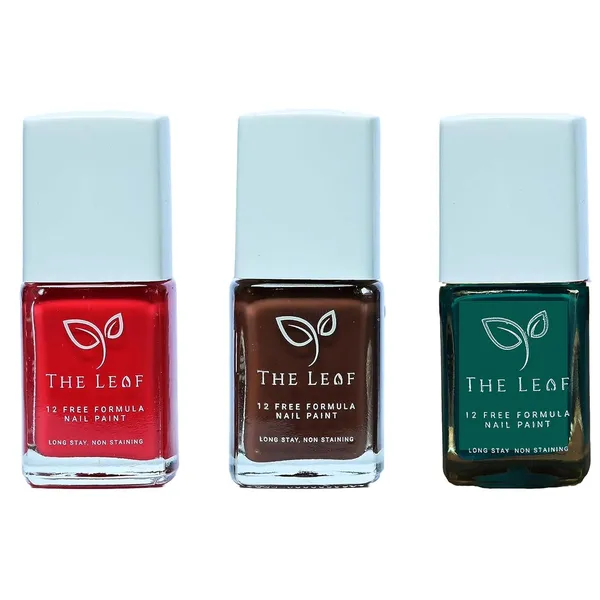Pack_of_3(Toxic_Free_Nail_Paint)__Peacock_Green,_Espresso,_Lilly_Red_|_Long_Stay_Gel_Effect_|_Chip_Resistant_|_Non-Staining_Nail_Polish_(_10Ml_)