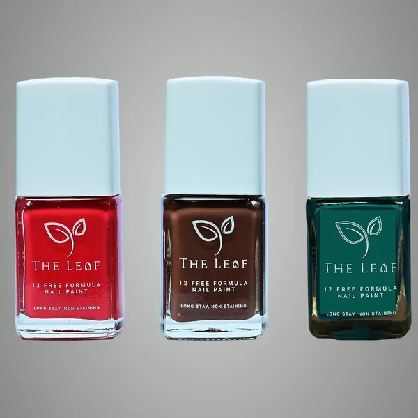 Pack_of_3(Toxic_Free_Nail_Paint)__Peacock_Green,_Espresso,_Lilly_Red_|_Long_Stay_Gel_Effect_|_Chip_Resistant_|_Non-Staining_Nail_Polish_(_10Ml_)