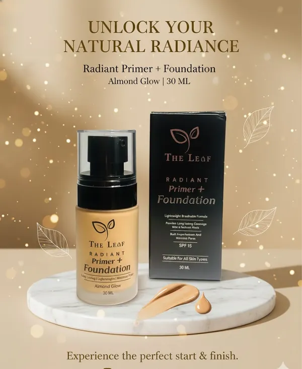 COMBO__The_Leaf_Radiant_Primer_+_Foundation(ALMOND_GLOW)_&The_Leaf_Bi-Phase_Make_Up_Remover..