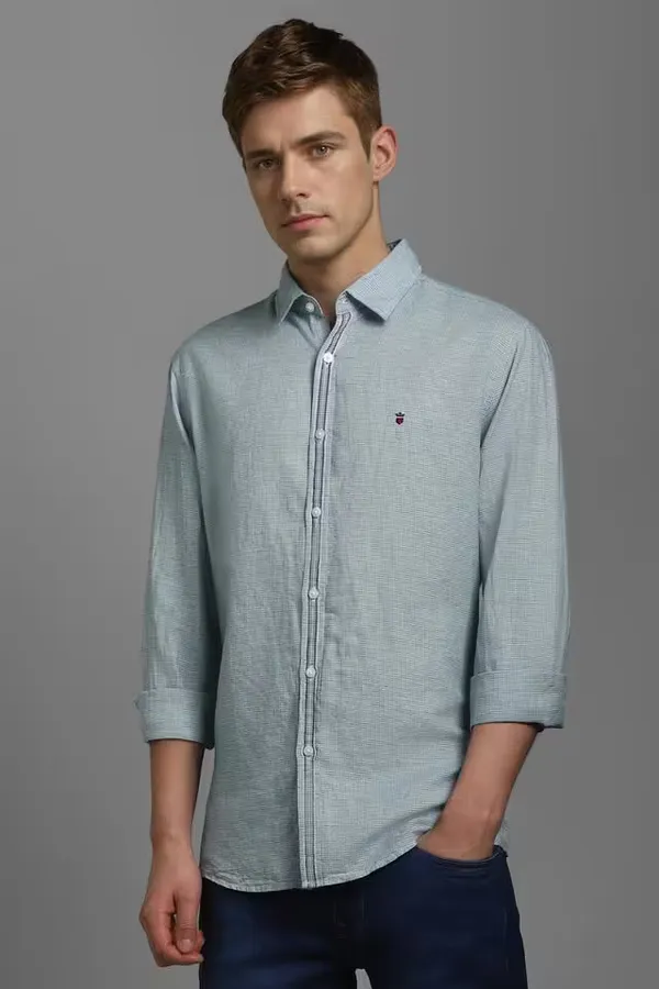 Blue_Next-Chevron-Right_Stripes_Blended_Fabric_Slim_Fit_Casual_Wear_Shirt_For_Men