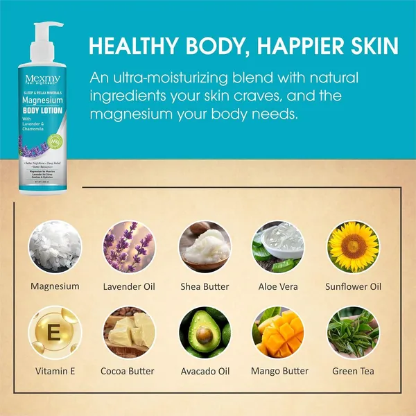 Mexmy10%_Magnesium_Sleep_Body_Lotion_200ml_|_For_Muscle_Recovery_&_Relaxation_|_Infused_with_Shea_Butter_&_Lavender_|_Mildly_Scented,_Lightweight_&_Non-Greasy_Formula_(Pack_Of_2-200ml)