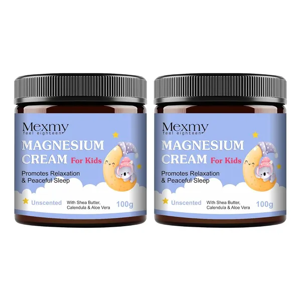 Mexmy_Magnesium_Cream_for_Kids_100g_|_Unscented_Bedtime/Night_Body_Cream_with_Magnesium,_Shea_Butter,_Calendula_&_Aloe_Vera_|_Gentle_Moisturizing_|_For_Relaxation_&_Daily_Skin_Care_(Pack_of_2)