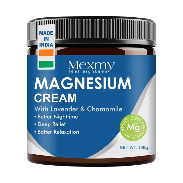 Mexmy_Magnesium_Cream_100g_|_Body_Cream_with_Lavender_&_Chamomile_|_With_Aloe_Vera,_Shea_Butter_&_Vitamin_E_|_Non-Greasy_Formula_for_Daily_Skin_Care_(Pack_Of_1)