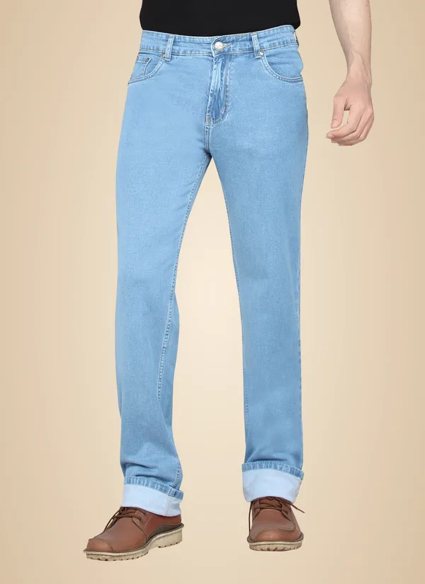 Dragaon_Men'S_Stretchable_Relax_Fit_Jeans_Sky_Blue