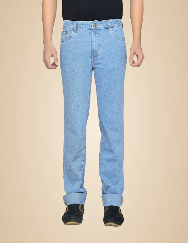 Dragaon_Men'S_Stretchable_Relax_Fit_Jeans_Sky_Blue