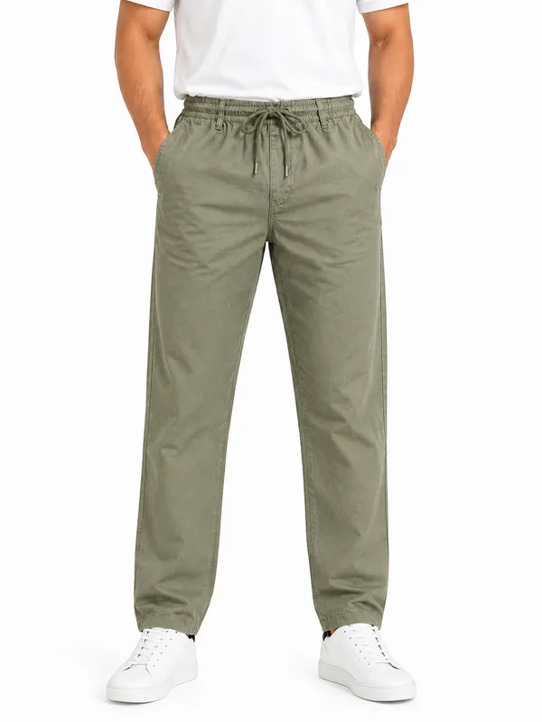 Elite_Cotton_Linen_Pants_For_Men_-_Olive