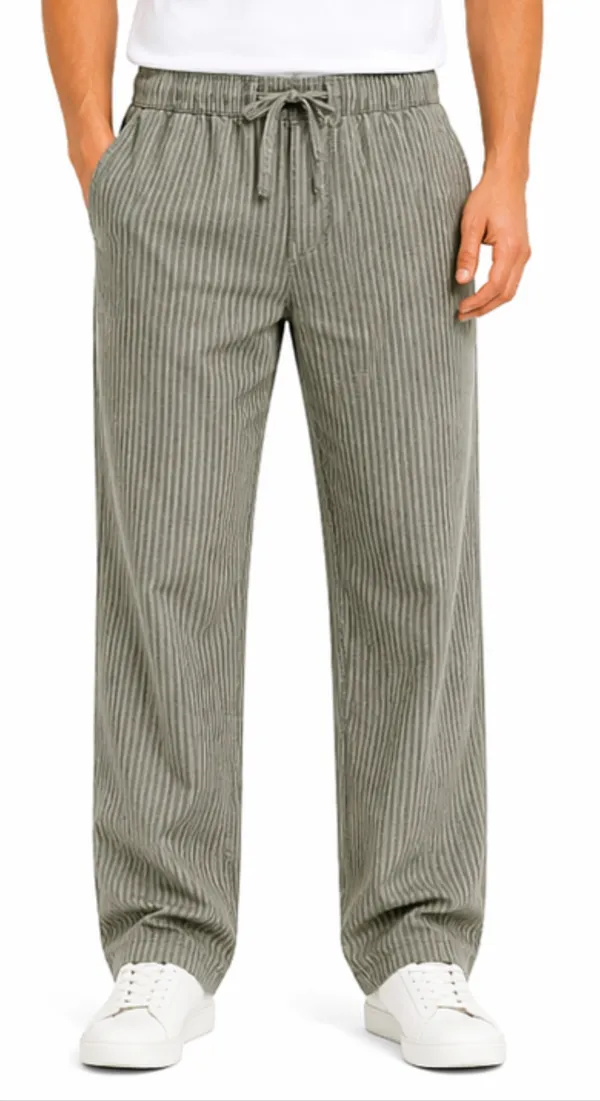 Elite_Stripes_Cotton_Linen_Pants_For_Men_-_Grey