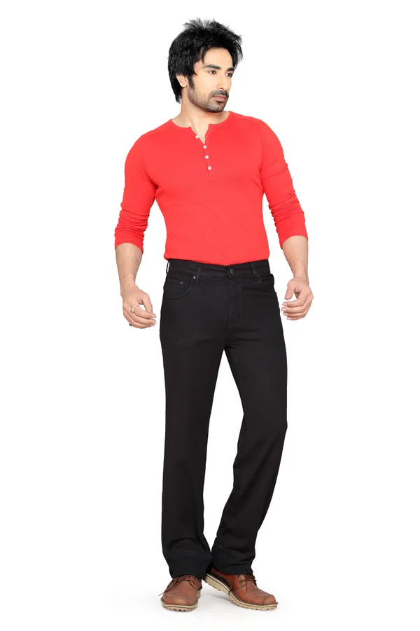 Dragaon_Men'S_Stretchable_Relax_Fit_Jeans_Black