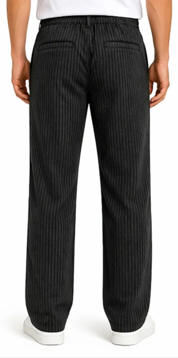Elite_Stripes_Cotton_Linen_Pants_For_Men_-_Black
