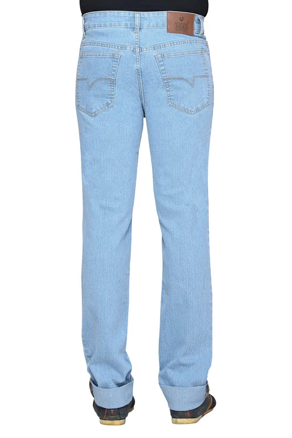 Dragaon_Men'S_Stretchable_Relax_Fit_Jeans_Sky_Blue