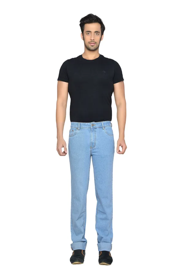 Dragaon_Men'S_Stretchable_Relax_Fit_Jeans_Sky_Blue