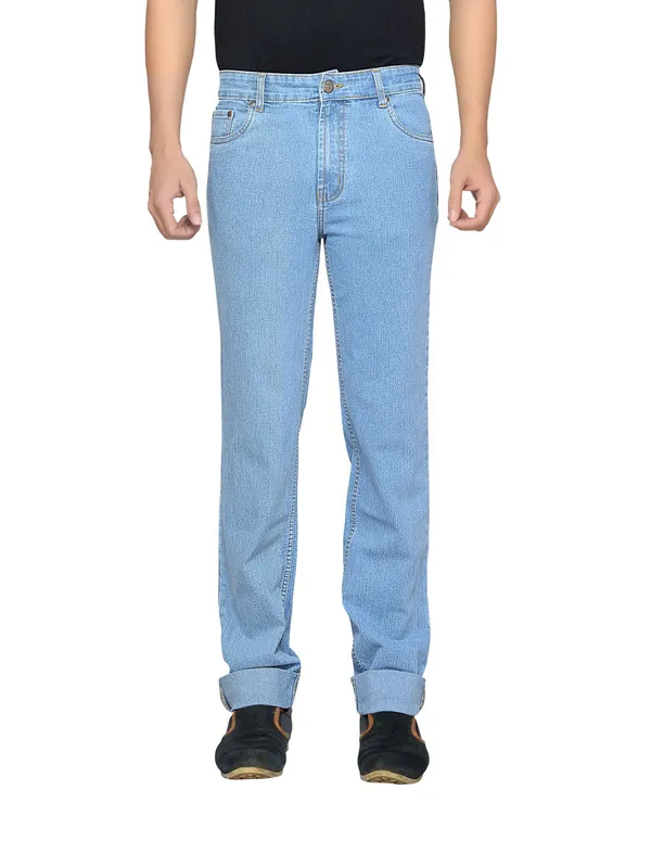 Dragaon_Men'S_Stretchable_Relax_Fit_Jeans_Sky_Blue