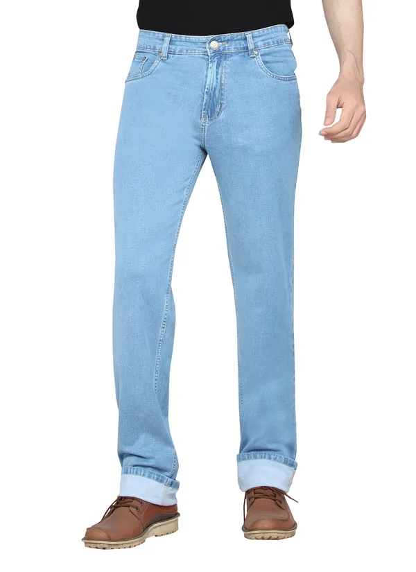 Dragaon_Men'S_Stretchable_Relax_Fit_Jeans_Sky_Blue