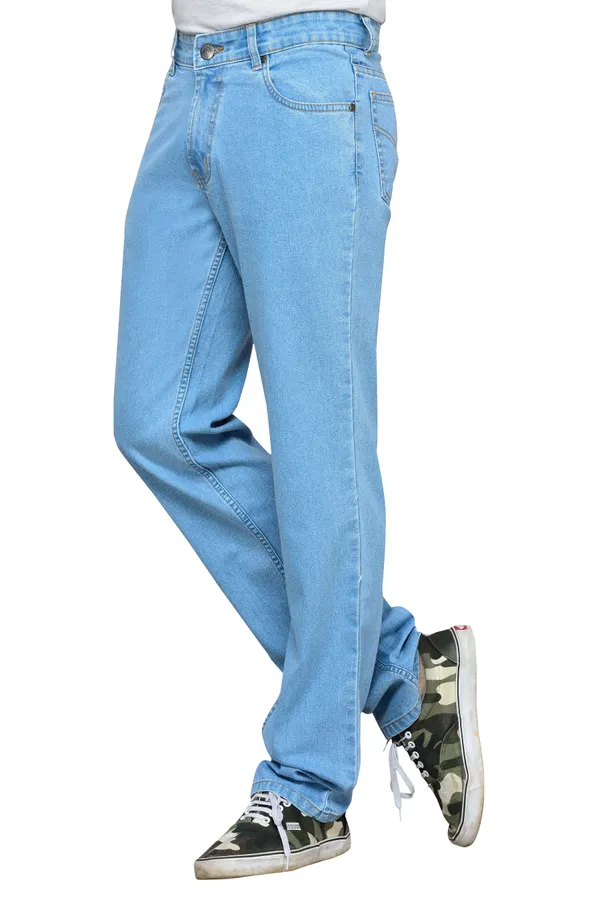 Dragaon_Men'S_Stretchable_Relax_Fit_Jeans_Sky_Blue
