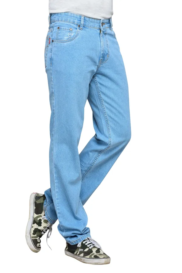Dragaon_Men'S_Stretchable_Relax_Fit_Jeans_Sky_Blue