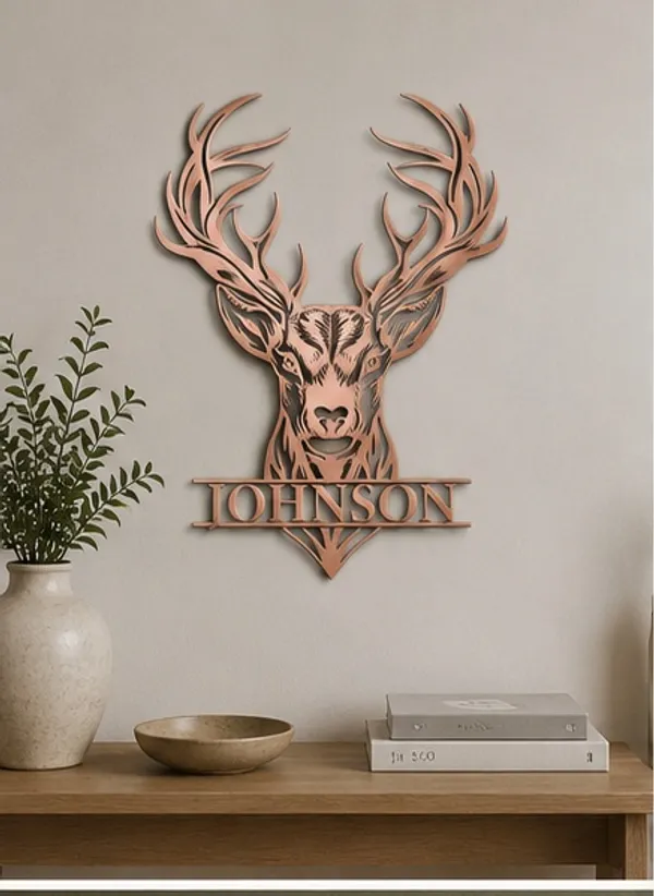 Personalized_Metal_Deer_Head_Wall_Art