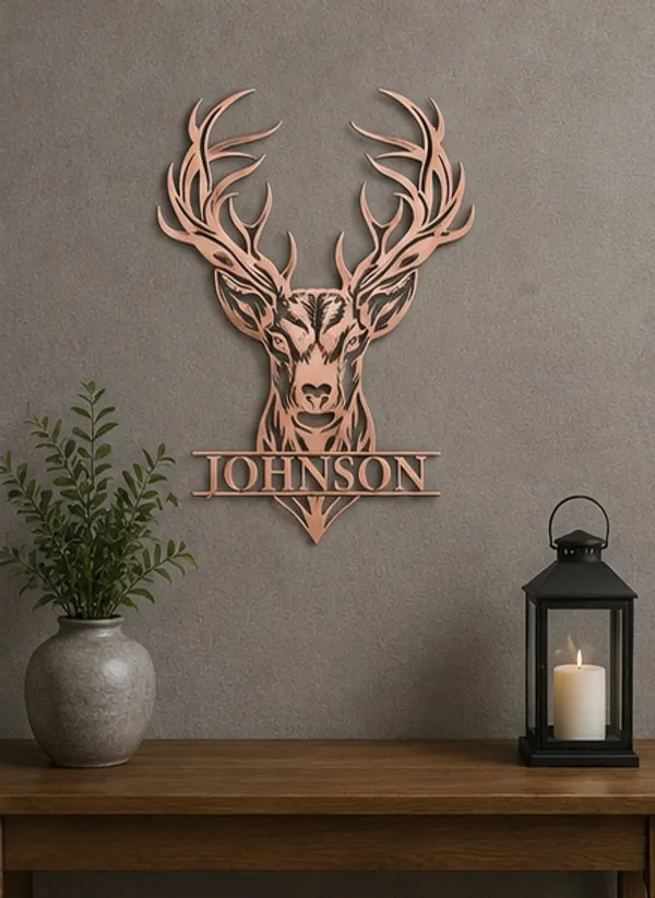 Personalized_Metal_Deer_Head_Wall_Art