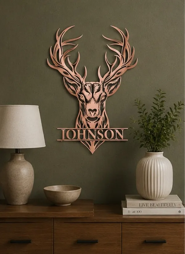 Personalized_Metal_Deer_Head_Wall_Art