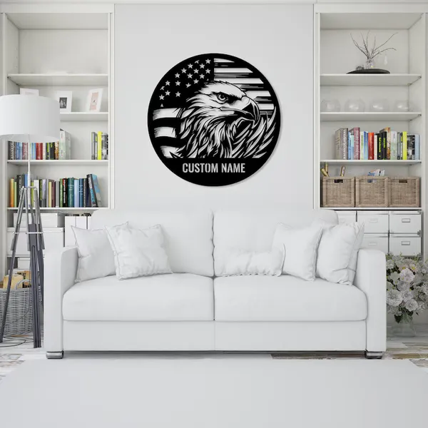 Custom_Eagle_US_Flag_Metal_Sign