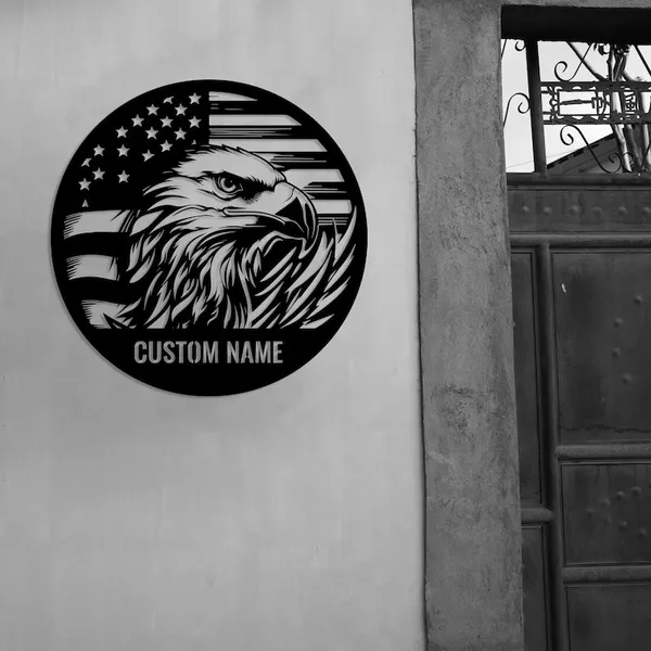 Custom_Eagle_US_Flag_Metal_Sign